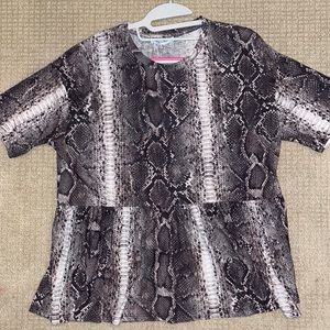 ZARA Snakeprint Blouse